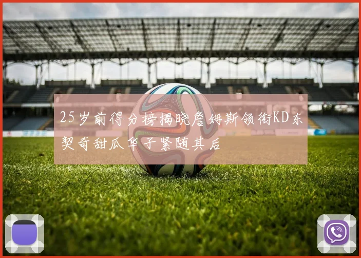25岁前得分榜揭晓詹姆斯领衔KD东契奇甜瓜华子紧随其后